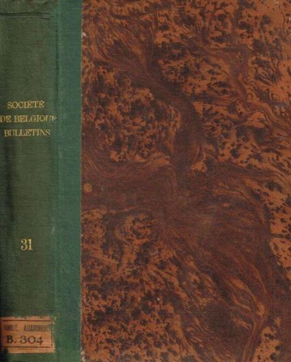 Bulletin de la Société Royale de botanique de Belgique. Tome trente-unième, 1892 - copertina