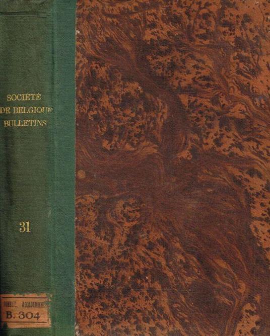 Bulletin de la Société Royale de botanique de Belgique. Tome trente-unième, 1892 - copertina