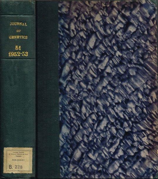 Journal of Genetics - copertina