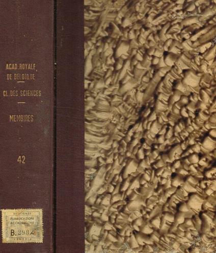 Mémoires de la classe des sciences, 2e série, tomo XLII, 1975 - copertina
