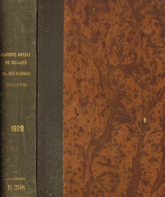 Bulletin de la classe des sciences. 5e serie, tome XIV, 1928 - copertina