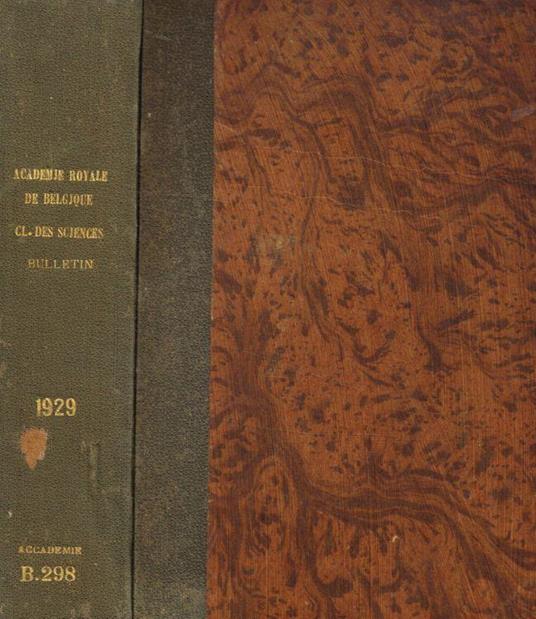 Bulletin de la classe des sciences. 5e serie, tome XV, 1929 - copertina