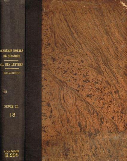 Memoires collection in 8°, deuxieme serie, tome XVIII - copertina