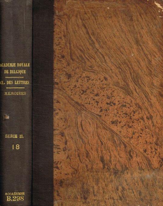 Memoires collection in 8°, deuxieme serie, tome XVIII - copertina