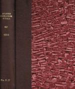 Accademie e biblioteche d'Italia. Anno LXII (45 nuova serie) anno 1994