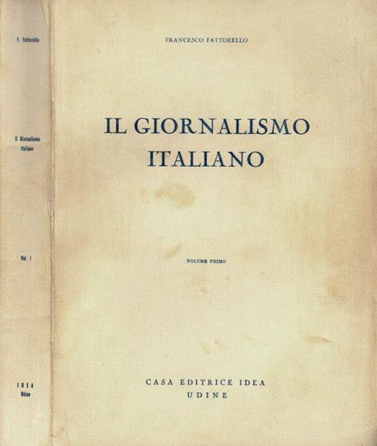Il giornalismo italiano - Francesco Fattorello - copertina