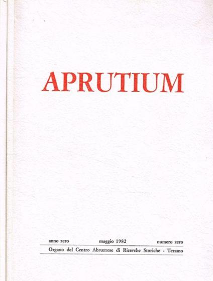 Aprutium anno 0, n.0, maggio 1982. Anno I, n.2/3, 1983 - copertina