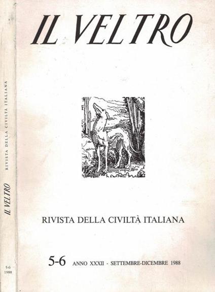 Il Veltro - Rivista della Civiltà Italiana - 1988 - copertina