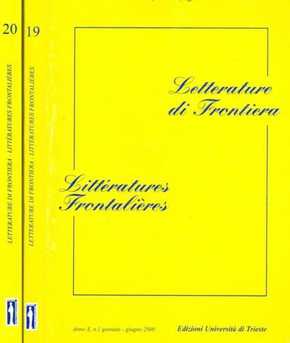 Letterature di frontiera. Litteratures frontalieres. Anno X, 2000 - Giovanna Trisolini - copertina