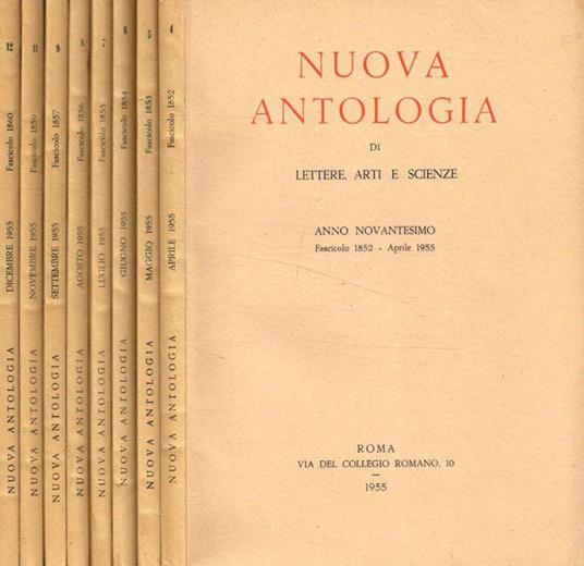 Nuova antologia di Lettere, Arti e Scienze. Anno 90, 1955, fasc.4, 5, 6, 7, 8, 9, 11, 12 - copertina
