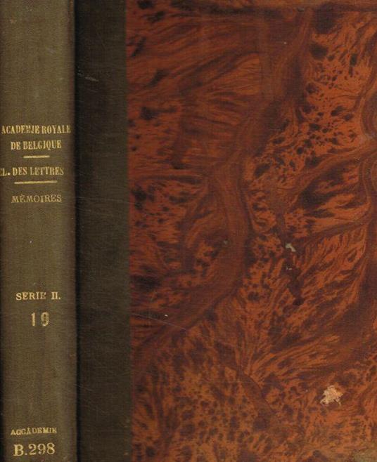 Classe des lettres e des sciences morales et politiques. Memoires, tome XIX, 1924 - copertina