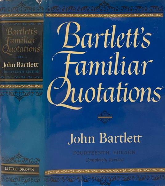 Familiar Quotations - John Bartlett - copertina