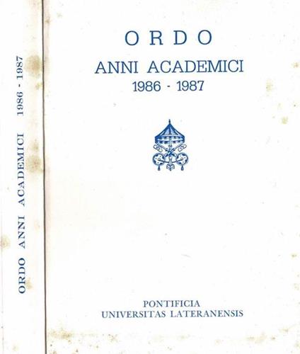 ORDO - Anni Accademici 1986 - 1987 - copertina