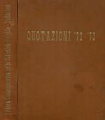 Quotazioni 1972 - 1973 degli artisti contemporanei