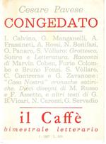 Il Caffè Letteratura e Satirico 1 1967. Cesare Pavese, Congedato - Marvin Cohen, L'amico Auto-Devoto