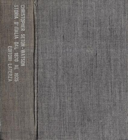 Storia d'Italia - Christopher Seton-Watson - copertina