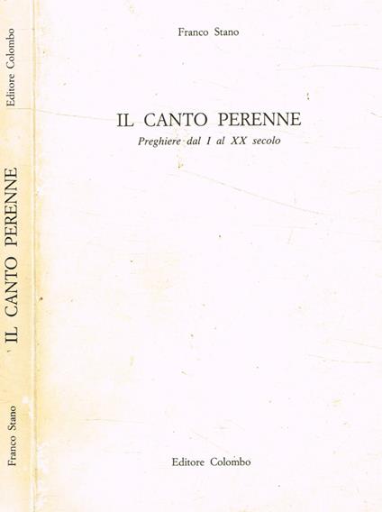 Il canto perenne - Franco Stano - copertina