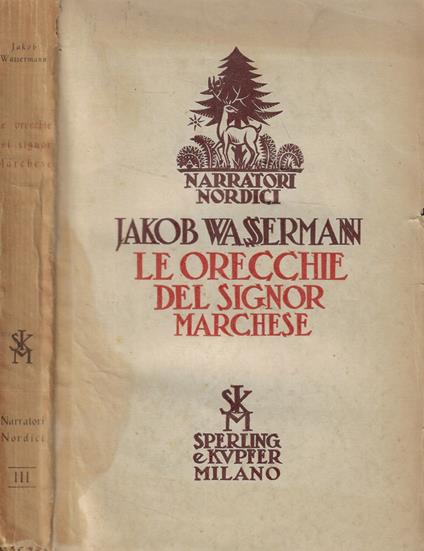 Le orecchie del signor marchese - Jakob Wassermann - copertina