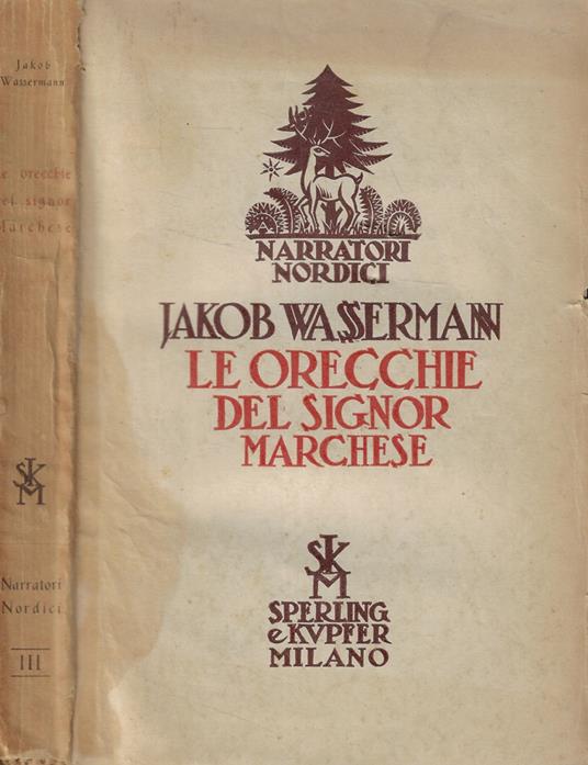 Le orecchie del signor marchese - Jakob Wassermann - copertina