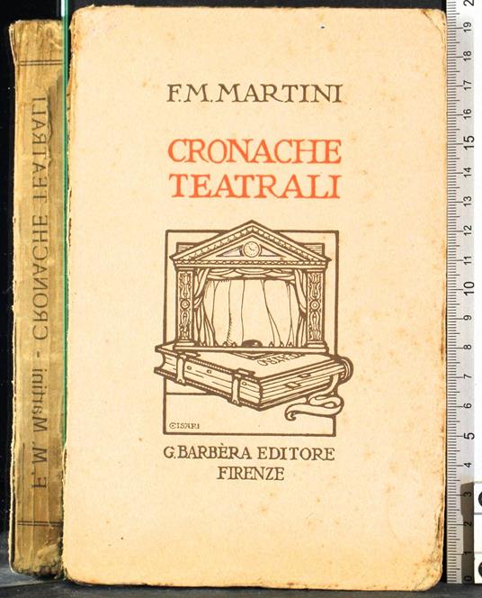 Cronache teatrali - Martini - copertina