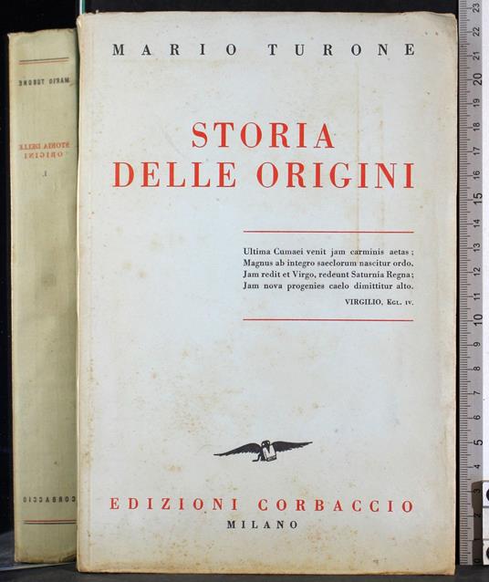 Storia delle origini - Mario Murone - copertina