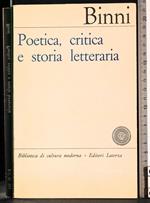 Poetica, critica e storia letteraria