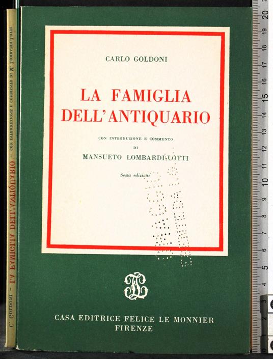 famiglia dell'antiquario - Carlo Goldoni - copertina