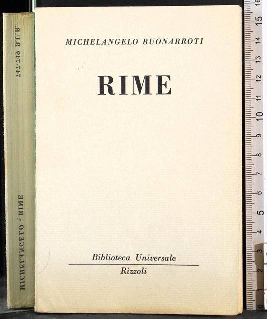 Rime - Michelangelo Buonarroti - copertina