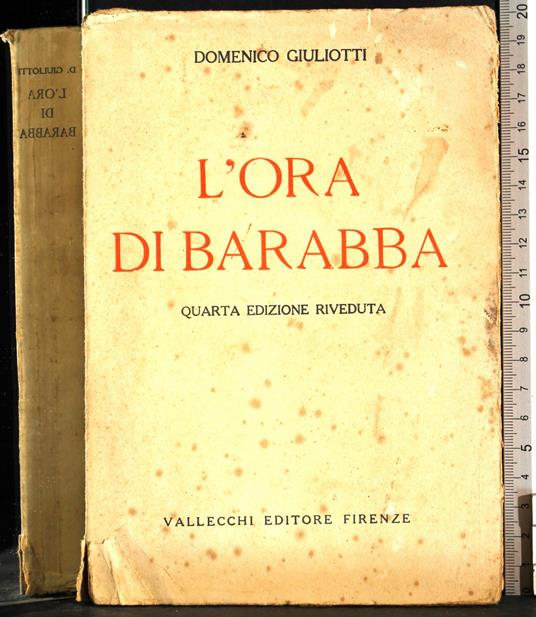 L' ora di barabba - Domenico Giuliotti - copertina