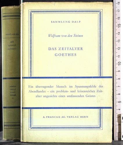 Das zeitalter goethes - copertina