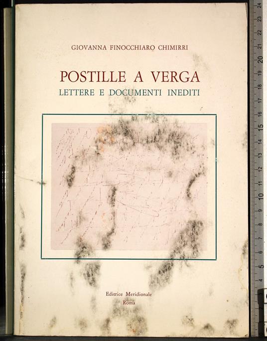 Postille a Verga - copertina