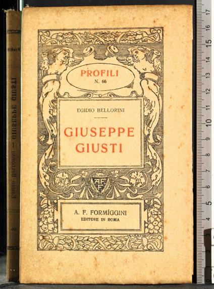 Giuseppe Giusti - Egidio Bellorini - copertina