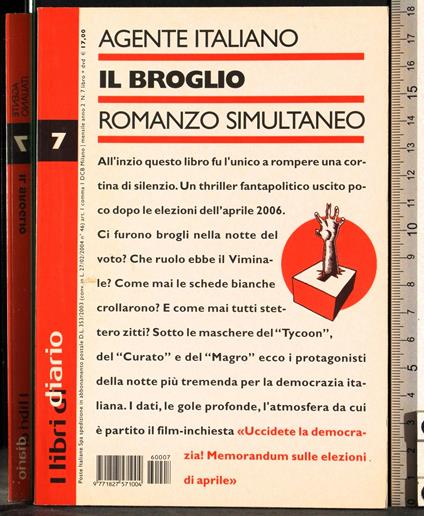 Agente Italiano. Il broglio. Romanzo Simunltaneo - copertina