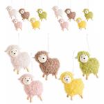 Pecorelle in Lana da Appendere Decorazione per Albero di Pasqua e per la Casa Set da 10