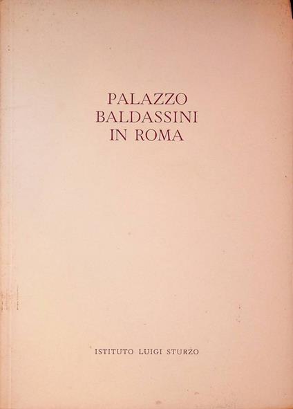 Palazzo Baldassini in Roma - copertina