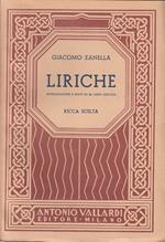 Liriche Ricca Scelta - Giacomo Zanella - Vallardi -