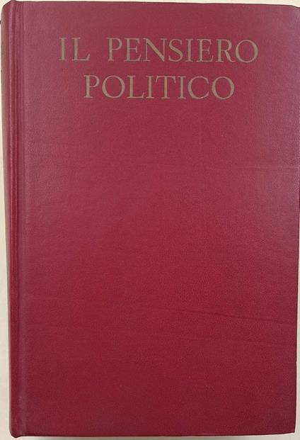 Il Pensiero Politico - Umberto Cerroni - copertina