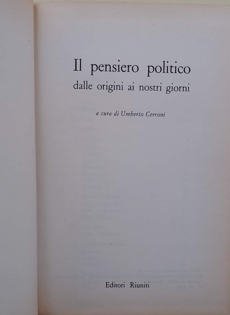 Il Pensiero Politico