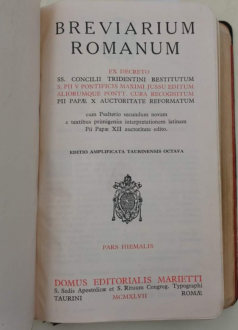 Breviarium Romanum Ex Decreto Ss. Concilii Tridentini Restitutum...