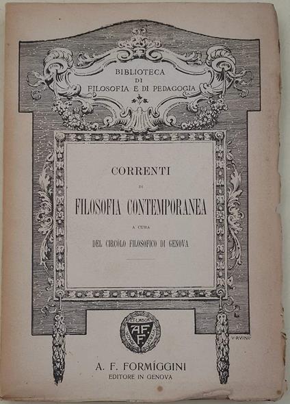 Correnti Di Filosofia Contemporanea - copertina