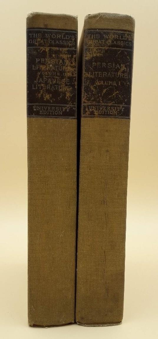 PERSIAN LITERATURE-THE SHAR NAMEH, THE RUBAIYAT THE DIVAN AND THE GULISTAN-2 voll. - copertina