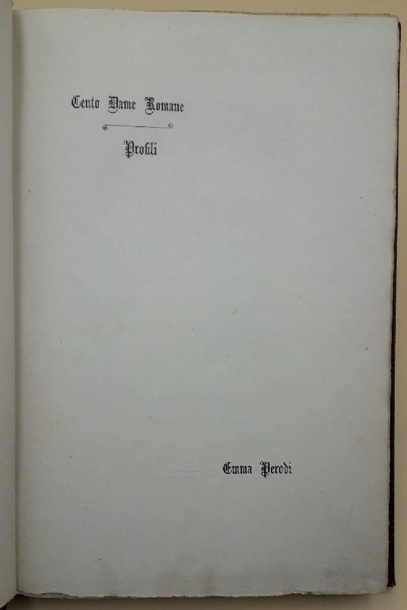 Cento Dame Romane-Profili