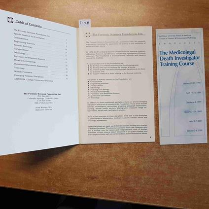 The Forensic Sciences Foundation, Inc. Career Brochure Colorado Springs Criminal - copertina