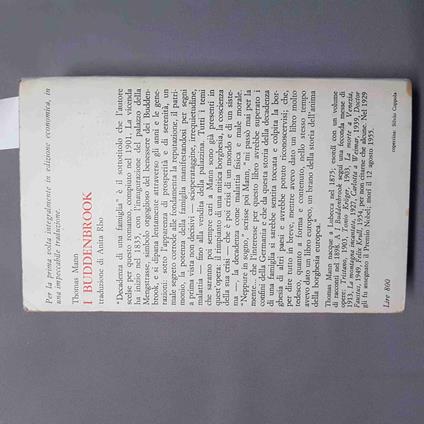 Thomas Mann I Buddenbrook - Thomas Mann - copertina