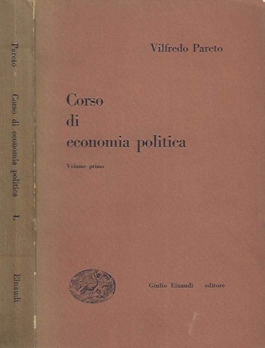 Corsi di economia politica vol. I - Vilfredo Pareto - copertina