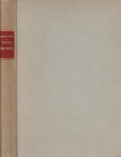 Studi di diritto delle società - Francesco Messineo - copertina