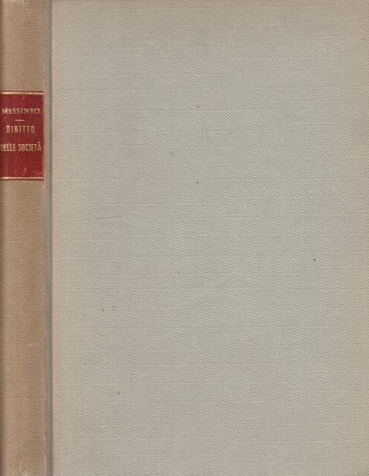 Studi di diritto delle società - Francesco Messineo - copertina