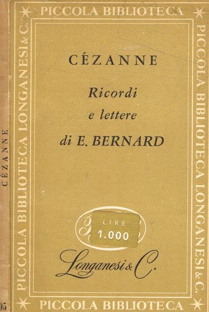 Cézanne. Ricordi e lettere - Emile Bernard - copertina