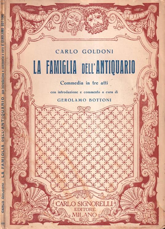 La famiglia dell'antiquario - Carlo Goldoni - copertina
