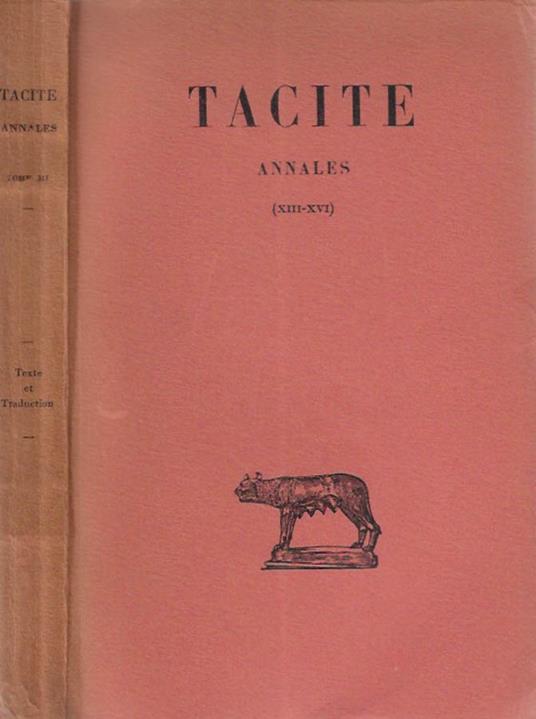 Annales XIII - XVI - P. Cornelio Tacito - copertina